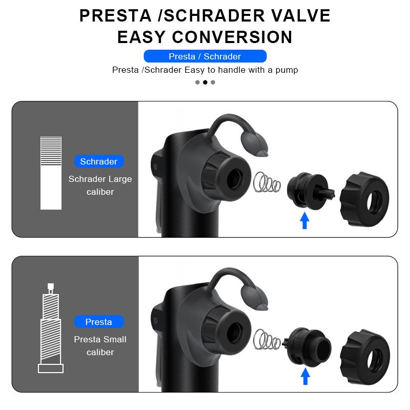 Mini Portable Bike Pump Bicycle Hand Inflator Multifunctional For Ball For Schrader Presta Valve Outdoor Cycling Accessories