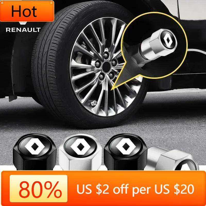 2026 Hot For Renault Interior Stickers New 4Pcs Car Wheel Tire Valve Caps Air Stem Covers Accessories For Renault RS Megane 2 3 Z111