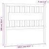 Bed Headboard 105.5 x 4 x 100 cm Solid Pine Wood