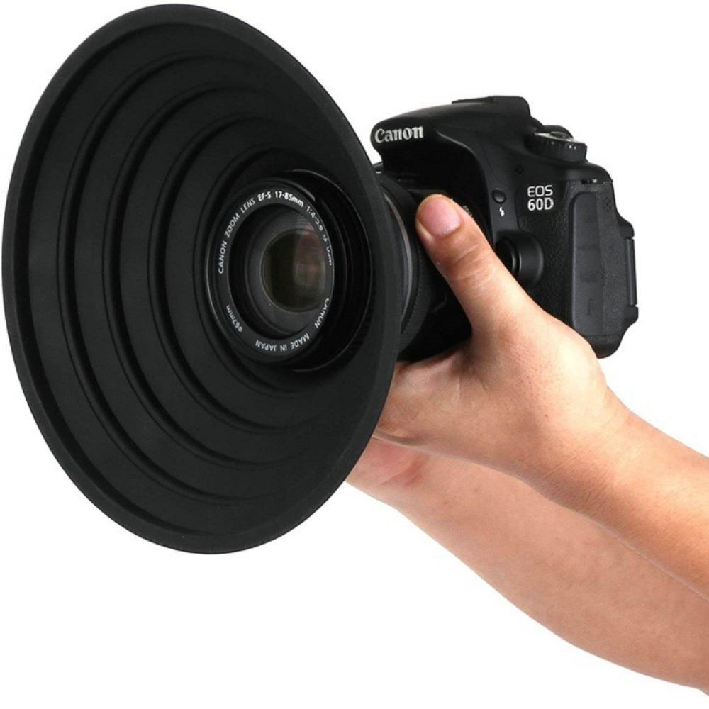 Silicone Lens Hood Foldable Anti Reflective Camera Lens Hood Anti-glass Diameter 53mm~72mm,73mm~88mm Reversible Lens Shade