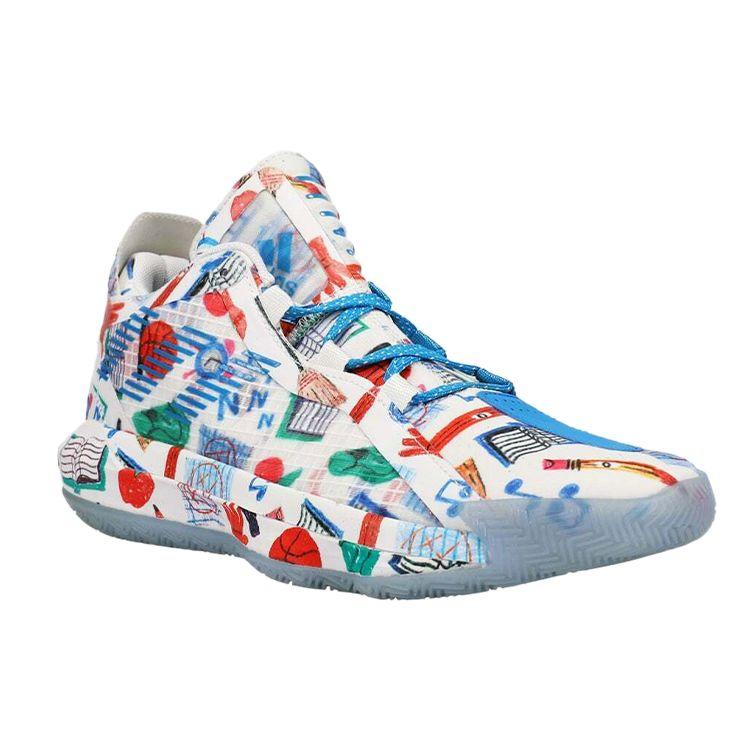 adidas Кроссовки мужские Dame 6 Camp белые - белая птица - синий FX4484