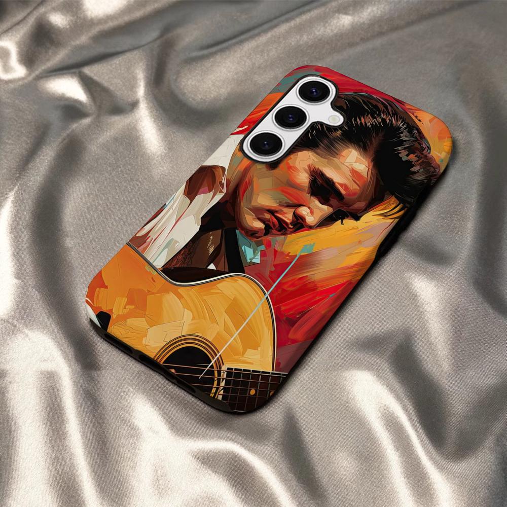 Чехол для телефона E-Elvis P-Presley Певец Для Samsung S25 S24 S23 S22 S21 Plus Ultra A56 A36 A26 A16 Глянцевый HD Жесткий PC Чехол