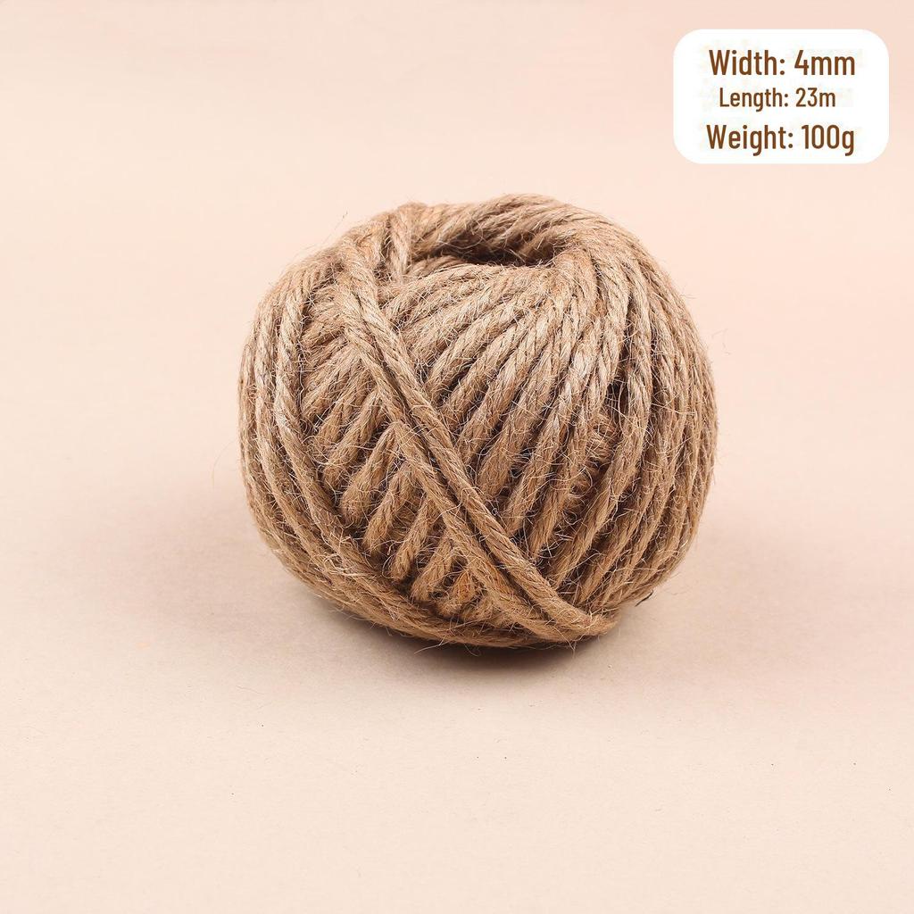 Thick Natural Hemp Rope for DIY, Decorative Binding, Gift Packaging & Cat Climbing