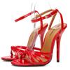 Summer  Party Sandals 12cm Thin High Heels Shoes Peep Toe Buckle Open Toe Pumps Plus Size:45 46 47 48 Sandalia Muje