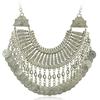 Fashion Women Coins Chain Pendant Statement Jewelry Choker Chunky Bib Necklace
