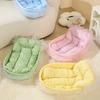 Washable Pet Bed Set, All-Season Soft Cushion Cat Bed Puppy Sofa Bed, Comfortable Princess Dog Chair