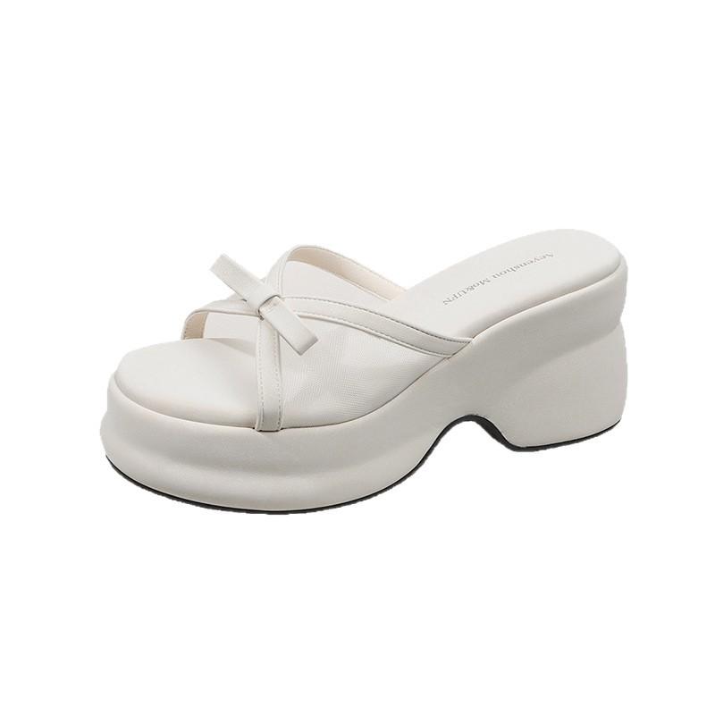 Крутые тапочки на толстой подошве, летняя обувь, модная одежда высокого класса, женские тапочки на танкетке, ощущение, будто наступаешь в дерьмо, пляжные шлепанцы на одной перемычке