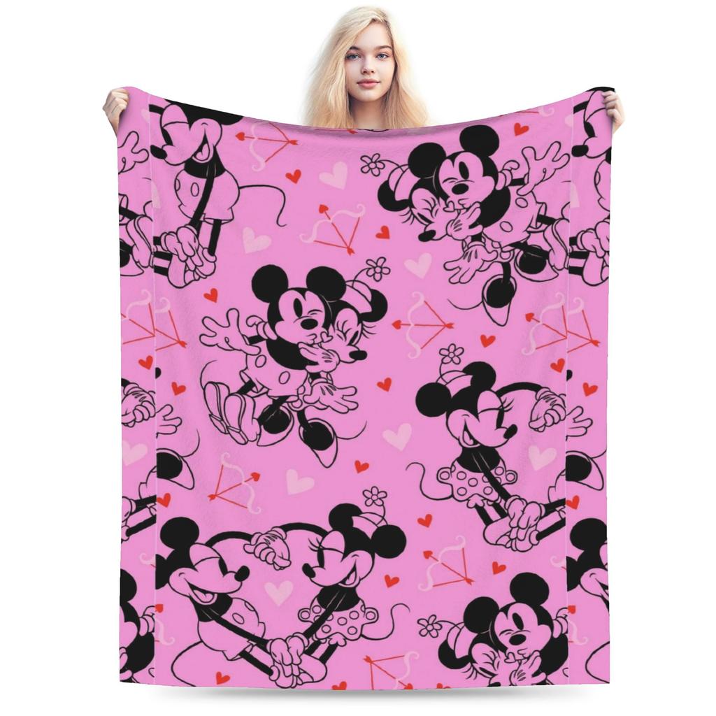 GUOYU Blanket Super Soft Valentines Day Mickeys And Minnies Throw Blanket Premium Fleece Flannel Bed Blanket Warm Plush Blankets All Season