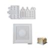 Multilayer House Candle Holder Silicone Mold DIYs Cement Gypsum Clay Window House Resin Ornaments Molds Home Decorations