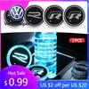 Для VW Volkswagen Jetta MK5 Golf 1/2 шт. Автомобильная Светящаяся Подставка Под Стакан Нескользящий Коврик Для Volkswagen VW Touran Beetle Golf Passat Jetta Polo