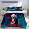 3pcs Custom Name Terrifier Bedding Set,Includes 1 Duvet Cover and 2 Pillowcases,All-season Bedroom Decor