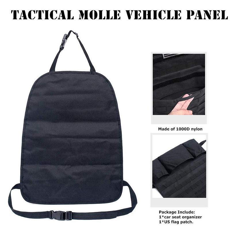 Новая уличная тактическая подушка для хранения на автомобильное сиденье, панель Molle, защита сиденья, многофункциональная сумка для сбора мелочей для автомобиля
