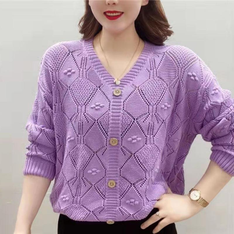 Длинный рукав V-образный вырез тонкий однотонный вязаный свитер для женщин весна-лето свободный утягивающий свитер для женщин