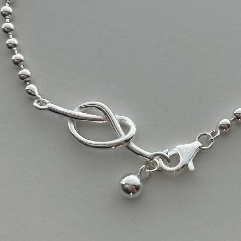 Korean Knotted Heart Round Beads Bracelet For Women Girl Simple Fashion New Jewelry Ladies Gift Party pulseras mujer