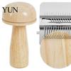 Artisan Knitting Tool for Repairs Mini Weaving Machine Kit, 14-Hook Speedweve Style Darning Loom with Textile Repair Beginners Mushroom/Darning