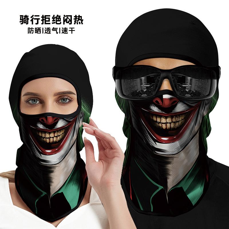 3D Смешная маска Мотоциклетная маска для лица Лыжная маска Джокер Череп Балаклава Головной убор для походов на открытом воздухе Кемпинг шейный платок бандана шарф для мужчин