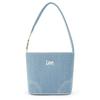 New Lee Fabric+Artificial Leather Baby Blue Shoulder Bag, Bucket Bag, Shoulder Bag Regular Women's Vintage Light Cow LE240070M-521