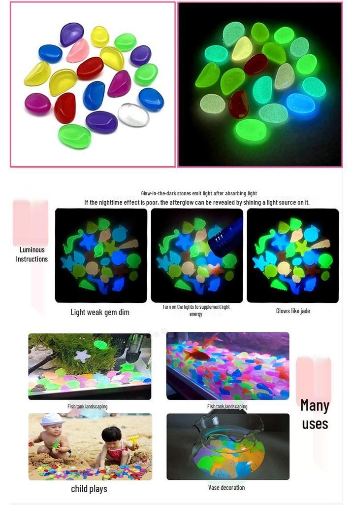 Glowing Marine Animal and Seashell Gemstone Toy for Aquariums by Luminous Stone