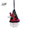 Soft Yarn Hanging Crafts Hand Crochet Christmas Gnome Ornaments Knitted Faceless Decorations Car Accessories Elf Pendants for Tree Home Door