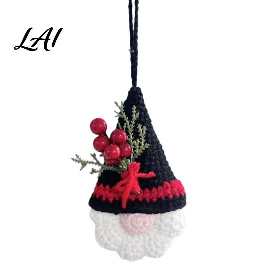 Soft Yarn Hanging Crafts Hand Crochet Christmas Gnome Ornaments Knitted Faceless Decorations Car Accessories Elf Pendants for Tree Home Door