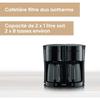 Cafetiere Filtre Isotherme Duo - SEVERIN - KA9315 - Jusqu'a 2L soit 16 tasses - 2 verseuses isothermes - 2 filtres pivotants - Noir