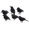 Small Simulation Fake Bird Realistic Halloween Black Crow Model Ornament Simulation Bird Home Decoration Animal Creepy Toy