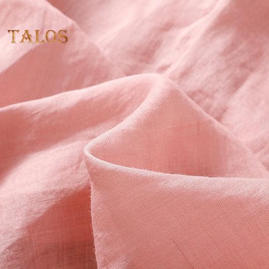 Летняя женская рубашка с V-образным вырезом и цветочной вышивкой, рукава три четверти, свободная однотонная ретро-мама, женская повседневная блузка среднего возраста