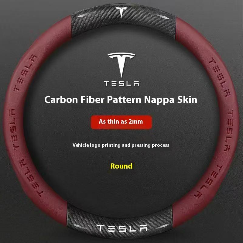 AME1 Car Steering Wheel Cover For Tesla Model 3 Model S Model Y Model X Roadster 2019-2025 Auto interior Steering Wheel Accessories