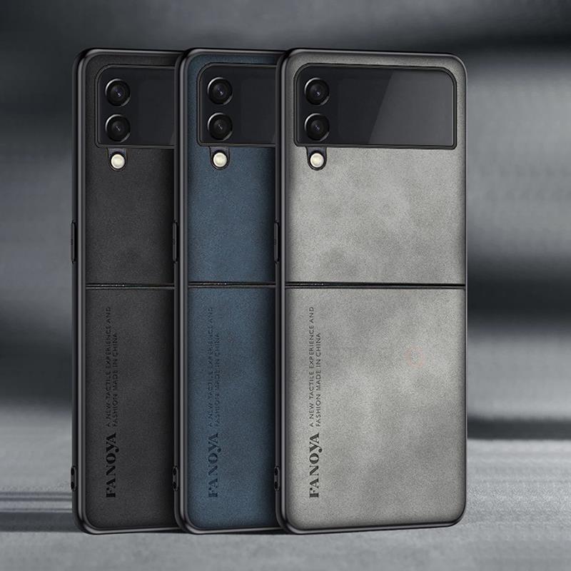 Для Samsung Galaxy Z Flip6 Flip5 Flip4 Flip3 5g Роскошный винтажный чехол из овчины на Flip 6 5 4 3 мужской противоударный чехол Zflip