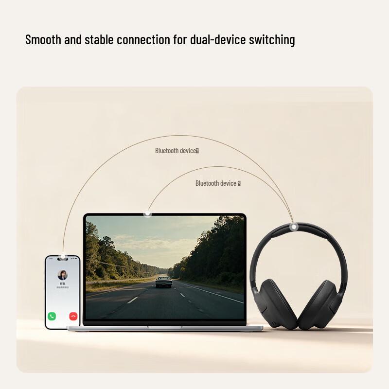 JBL TUNE 730BT Over-Ear Wireless Bluetooth Headphones