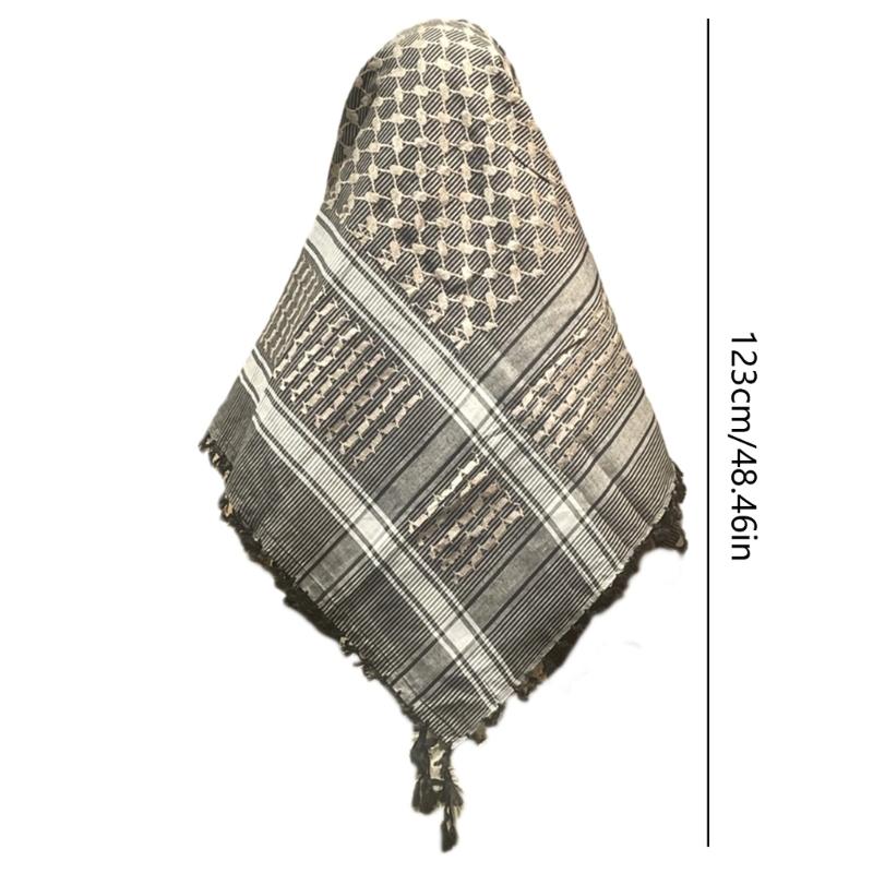 Универсальный головной платок шемаг шарф для мусульман арабский кеффия головной платок для арабского дубая военная тактика обертывание для шеи шаль