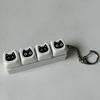 Черная кошка Fidget Keyboard 4/9 клавиш Снятие тревоги Пальцевой кликер Брелок Офис Школа Путешествия Кнопка декомпрессии Сенсорная игрушка Подвеска