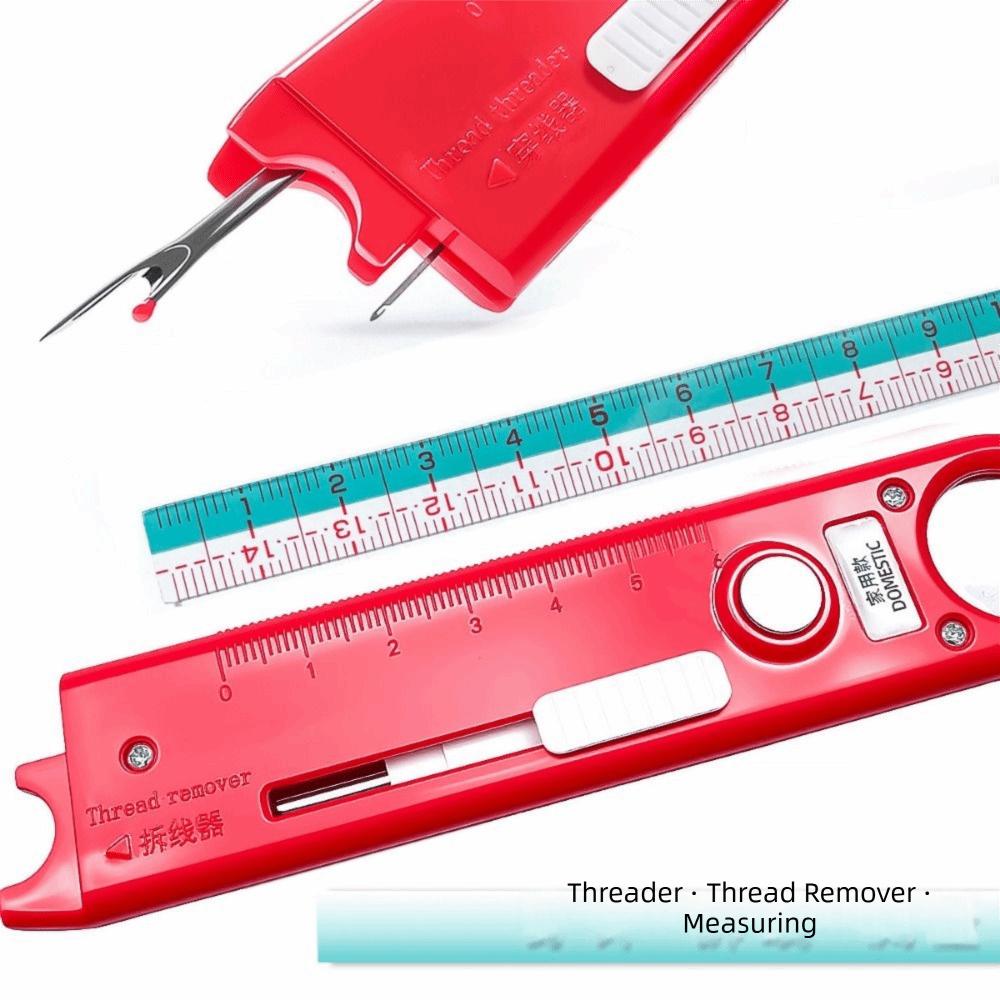 4 in 1 Automatic Threader Built-In Magnifier Quick Threading Tool Needle Threader Quilting