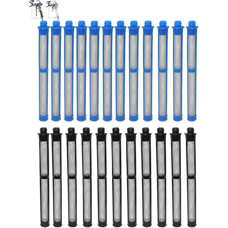 287033 Фильтр для безвоздушного распылителя 100 меш синий (Набор из 11 штук), Совместимо с Graco Contractor PC, II, FTx, Silver Plus и другими – Прочный черный
