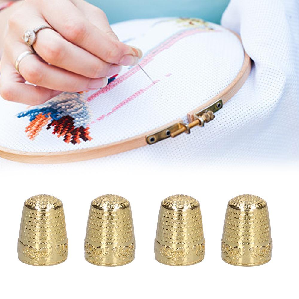 10pcs Antirust Coating Finger Protector Thimbles Hand Sewing Thimbles Quilting Craft Supplies