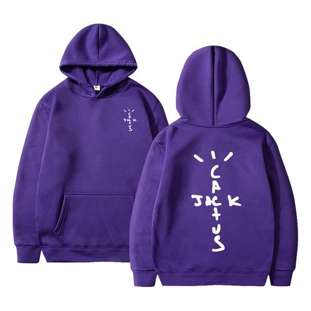Худи с принтом алфавита Cactus Jack Swag Женская толстовка с капюшоном Повседневный пуловер