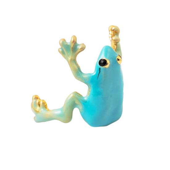 Кольцо для пальца в форме лягушки, пряжка для уха, однотонный сплав, гальваническое отверстие, регулируемый браслет для праздников и вечеринок, аксессуары