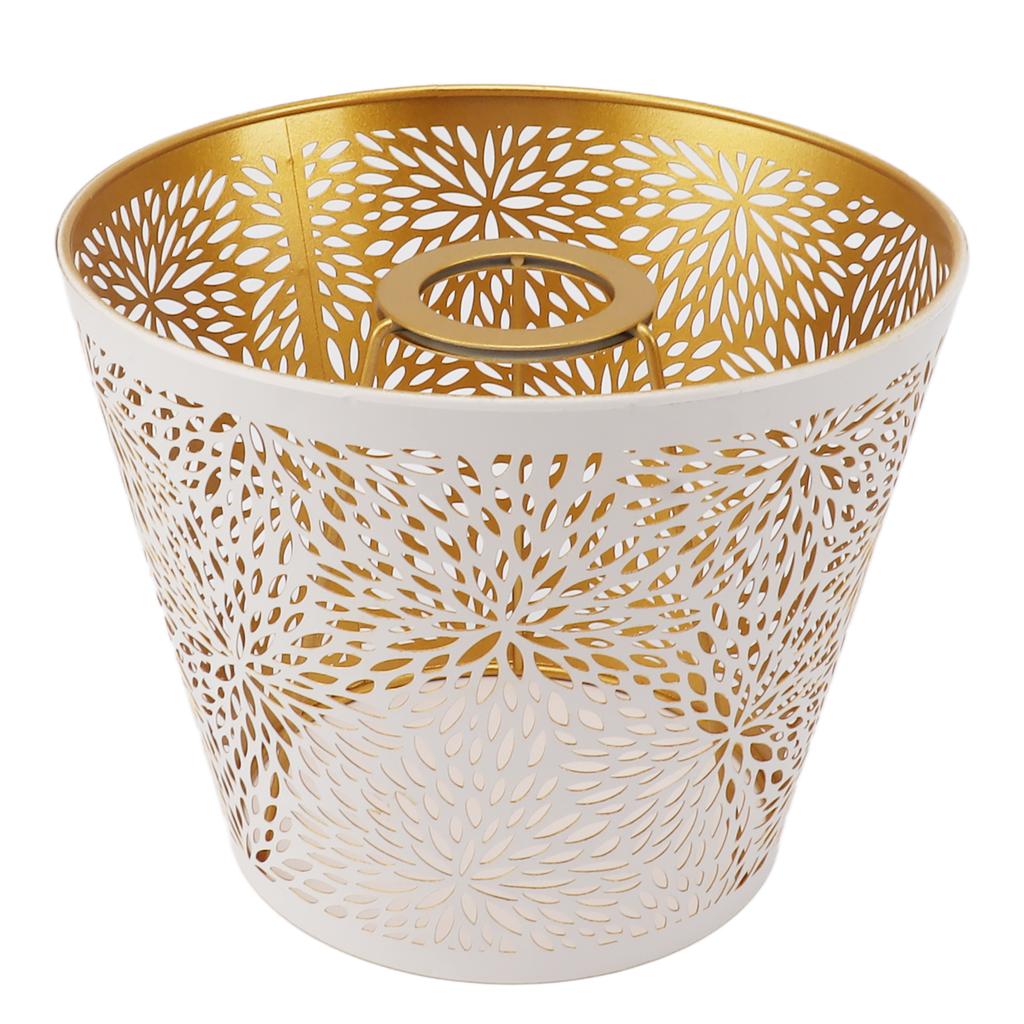 Абажур E27 E26 Белый резной цветочный узор из железа Современный дизайн Простая установка абажура для лампы