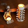 Halloween Candle Holder Resin Skeleton Hand Skull Backbone Candlestick Stand Tealight Holder Home Gothic Decor Spooky Party Supplies