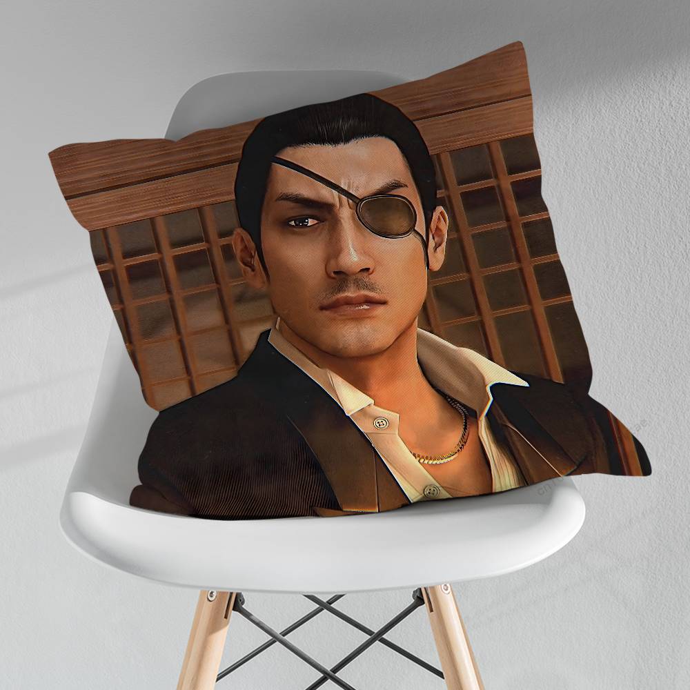 Cute Ferocious GGoro MMajima Throw Pillow Case Living Room Sofa Cushion Cover For Home Bedroom Decoration Protector