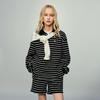 ELLE KIDS Лонгслив в полоску вафельный