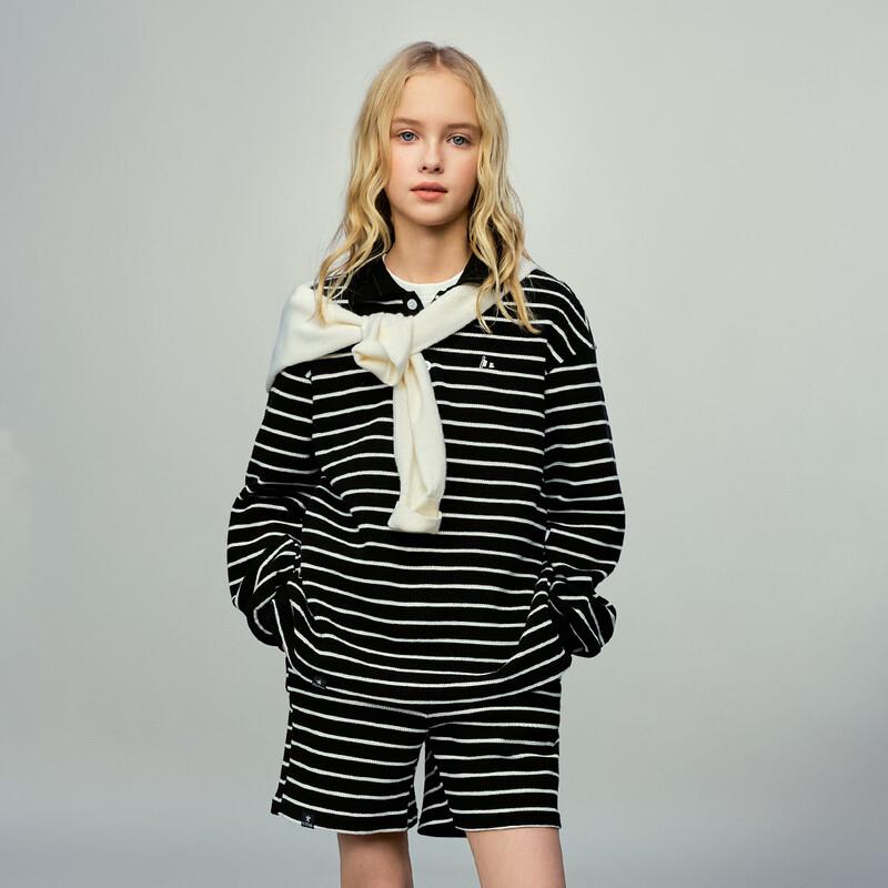 ELLE KIDS Лонгслив в полоску вафельный