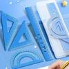 4Pcs/set Aluminum Alloy Ruler Set With Storage Box Students Measure Ruler Set Multi-Function Set