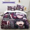 Tokyo Ghoul Pattern Bedding Quilt Set Quilt Cover Pillowcase Home Birthday Gift(1 * duvet cover + 2 * pillowcase, without core)