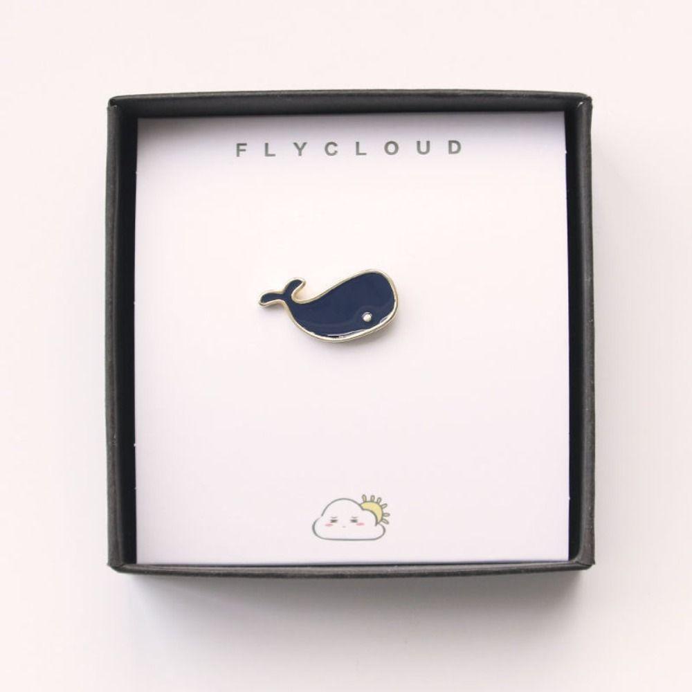 Black White Sirikit Kitiyakara Brooch Whale Shaped Whale Shark Brooch Whale Breastpin  Jewelry Gift