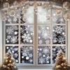 Snowflake Window Clings - Electrostatic White Snowflakes For Christmas & Winter Door Decorations Snowflake Ribbon Wired