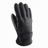Winter Men's Classic Three-thread Leather Gloves, Super Soft Velvet Warm Touch Screen Gloves PU Elastic Band Buckle Gloves