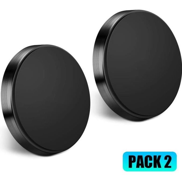 Support Téléphone Voiture - Universel - 2X - Magnétique - Adhésif - Compatible iPhone Samsung Huawei Xiaomi