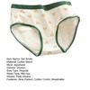 Japanese Style Teenage Girls Panties Cute Bear Pattern Green Cotton Crotch Briefs Mid-rise Cartoon Student Underpants