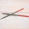 2pcs Files Set Red Handle Jewelry Making Processing Grinding Tool Accessory Set (Semicircle File Triangular File)